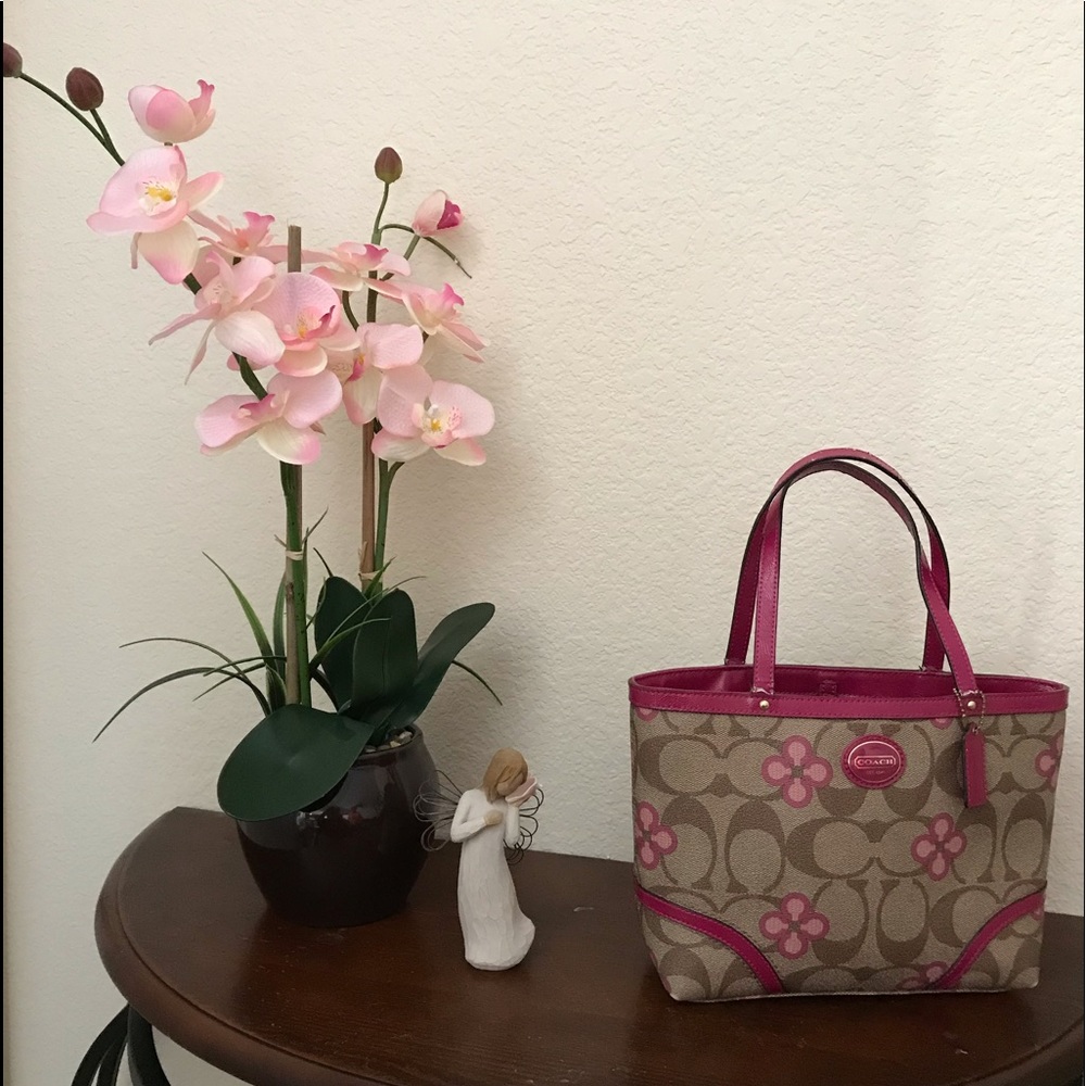 Small pink coach purse